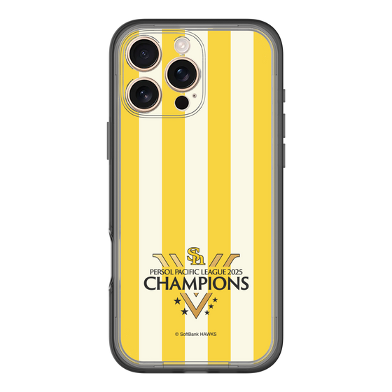 スリムプロテクションプレミアムケース［ 福岡ソフトバンクホークス - PERSOL PACIFIC LEAGUE 2025 CHAMOIONS ロゴ - ストライプ ］