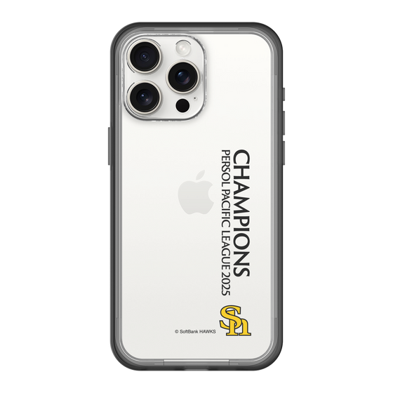 スリムプロテクションプレミアムケース［ 福岡ソフトバンクホークス - PERSOL PACIFIC LEAGUE 2025 CHAMOIONS - 縦ロゴ ］