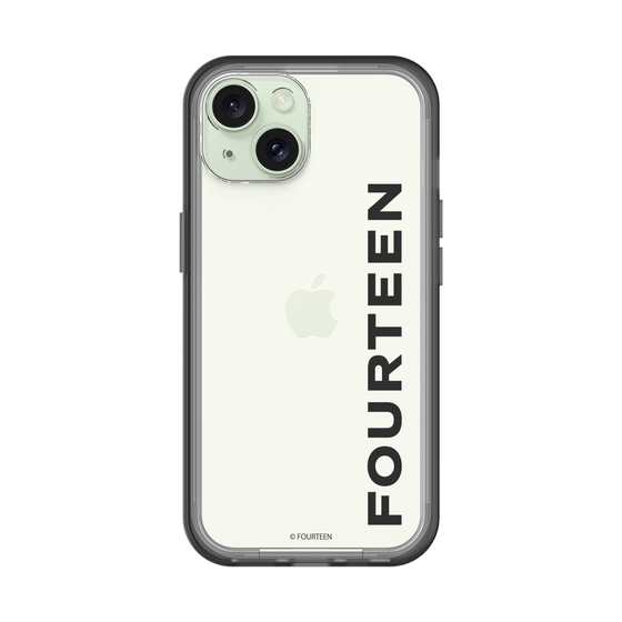 スリムプロテクションプレミアムケース［ フォーティーン - フォーティーンロゴ - クリア ］