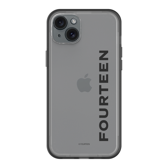 スリムプロテクションプレミアムケース［ フォーティーン - フォーティーンロゴ - クリア ］