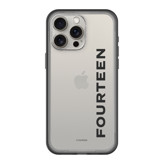 スリムプロテクションプレミアムケース［ フォーティーン - フォーティーンロゴ - クリア ］