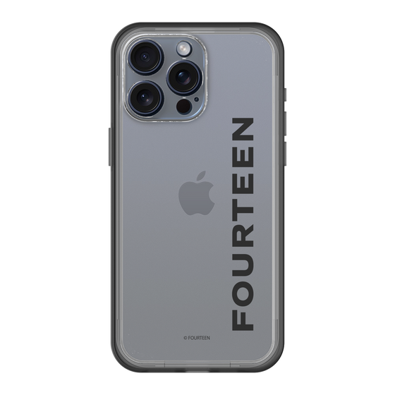 スリムプロテクションプレミアムケース［ フォーティーン - フォーティーンロゴ - クリア ］