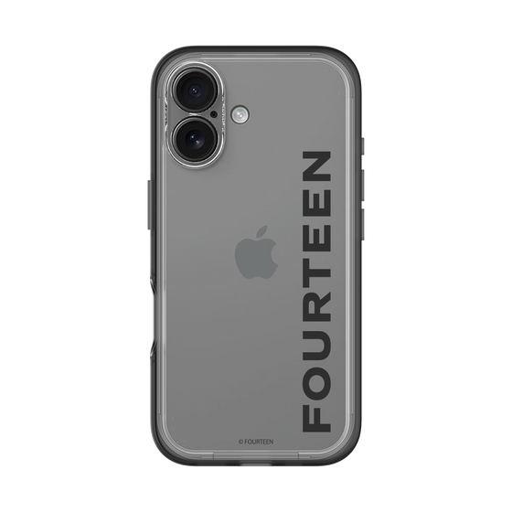 スリムプロテクションプレミアムケース［ フォーティーン - フォーティーンロゴ - クリア ］