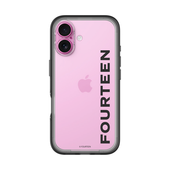 スリムプロテクションプレミアムケース［ フォーティーン - フォーティーンロゴ - クリア ］