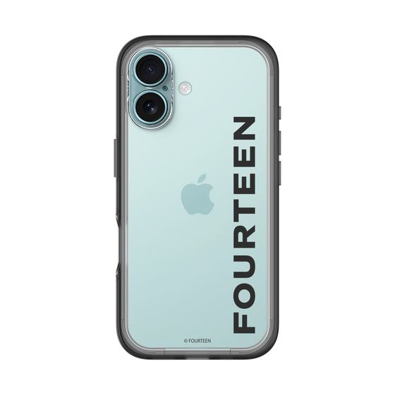 スリムプロテクションプレミアムケース［ フォーティーン - フォーティーンロゴ - クリア ］