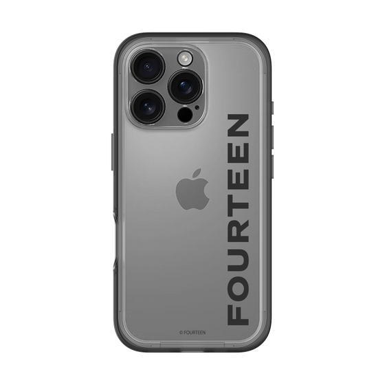 スリムプロテクションプレミアムケース［ フォーティーン - フォーティーンロゴ - クリア ］