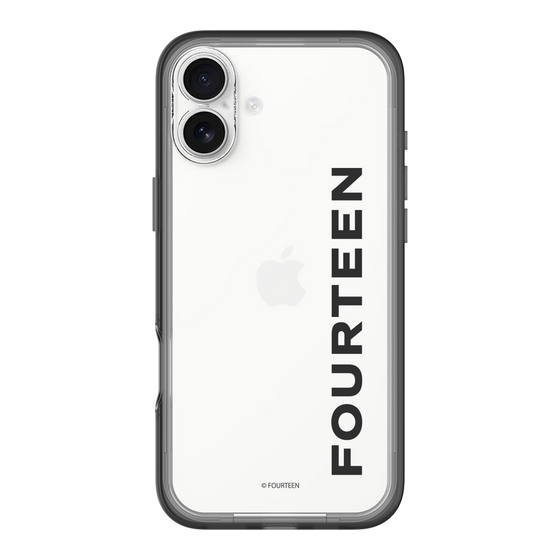 スリムプロテクションプレミアムケース［ フォーティーン - フォーティーンロゴ - クリア ］