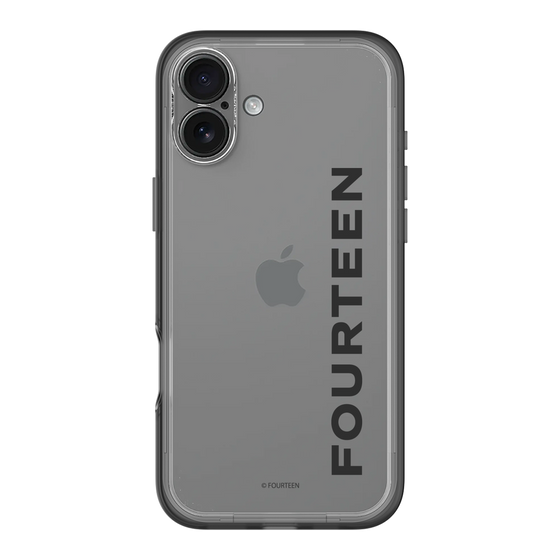 スリムプロテクションプレミアムケース［ フォーティーン - フォーティーンロゴ - クリア ］