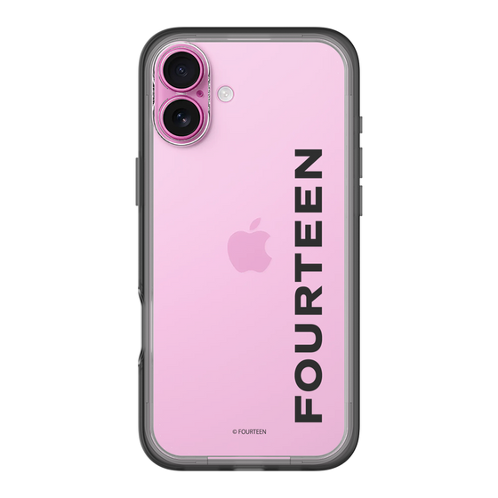 スリムプロテクションプレミアムケース［ フォーティーン - フォーティーンロゴ - クリア ］