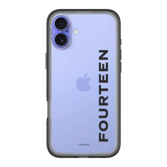 スリムプロテクションプレミアムケース［ フォーティーン - フォーティーンロゴ - クリア ］