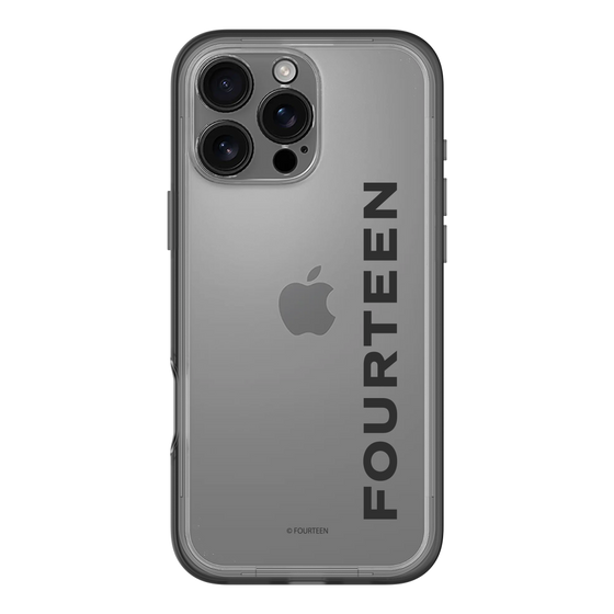 スリムプロテクションプレミアムケース［ フォーティーン - フォーティーンロゴ - クリア ］