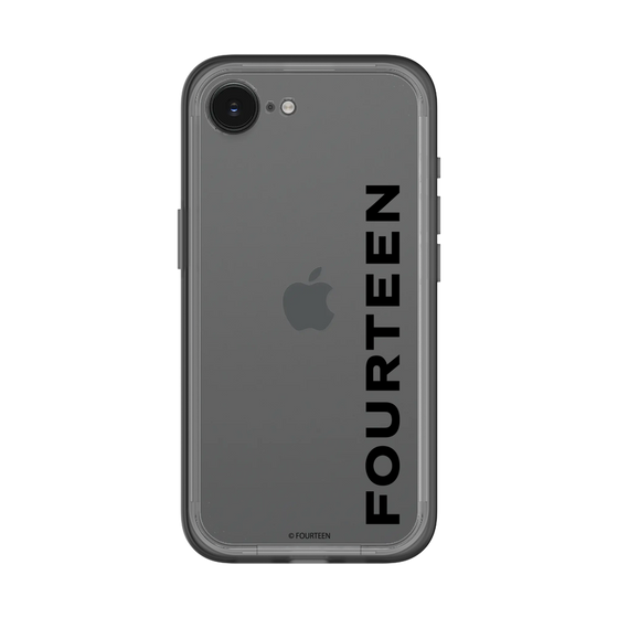 スリムプロテクションプレミアムケース［ フォーティーン - フォーティーンロゴ - クリア ］