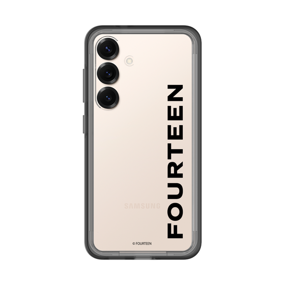 スリムプロテクションプレミアムケース［ フォーティーン - フォーティーンロゴ - クリア ］