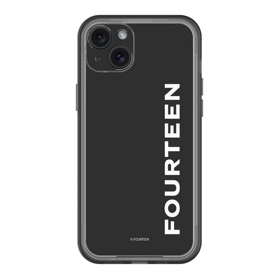 スリムプロテクションプレミアムケース［ フォーティーン - フォーティーンロゴ - ブラック ］