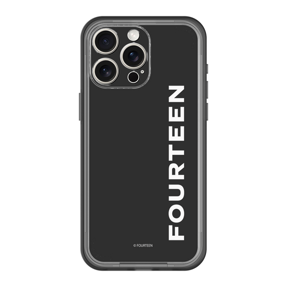 スリムプロテクションプレミアムケース［ フォーティーン - フォーティーンロゴ - ブラック ］