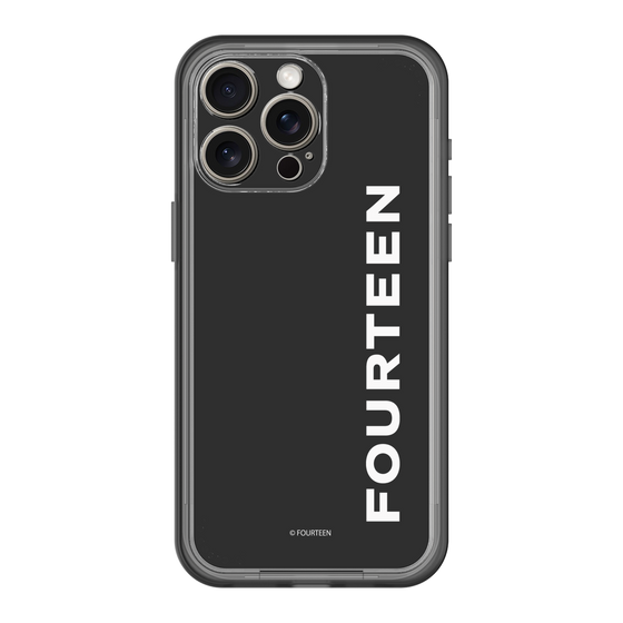 スリムプロテクションプレミアムケース［ フォーティーン - フォーティーンロゴ - ブラック ］