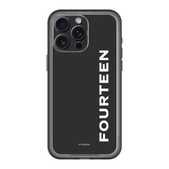 スリムプロテクションプレミアムケース［ フォーティーン - フォーティーンロゴ - ブラック ］