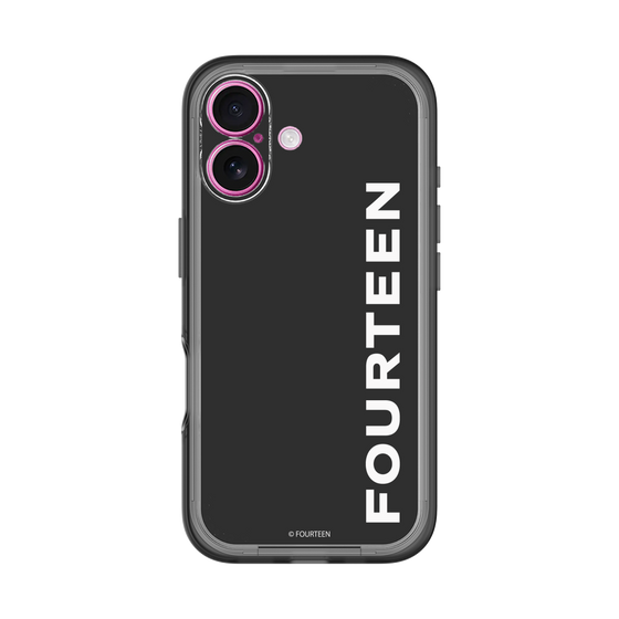 スリムプロテクションプレミアムケース［ フォーティーン - フォーティーンロゴ - ブラック ］