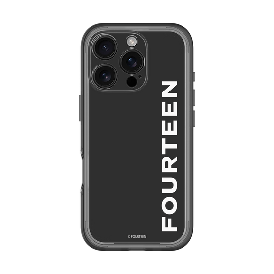 スリムプロテクションプレミアムケース［ フォーティーン - フォーティーンロゴ - ブラック ］