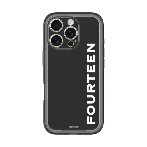 スリムプロテクションプレミアムケース［ フォーティーン - フォーティーンロゴ - ブラック ］