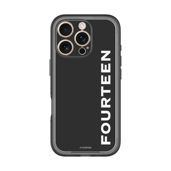 スリムプロテクションプレミアムケース［ フォーティーン - フォーティーンロゴ - ブラック ］