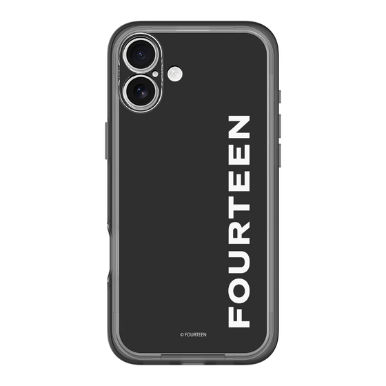 スリムプロテクションプレミアムケース［ フォーティーン - フォーティーンロゴ - ブラック ］