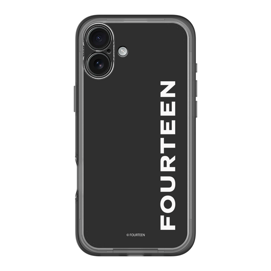 スリムプロテクションプレミアムケース［ フォーティーン - フォーティーンロゴ - ブラック ］