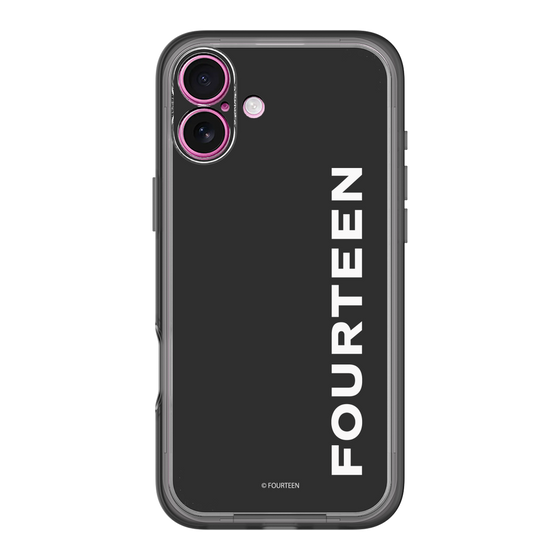 スリムプロテクションプレミアムケース［ フォーティーン - フォーティーンロゴ - ブラック ］