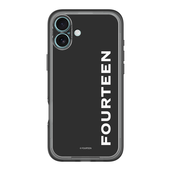 スリムプロテクションプレミアムケース［ フォーティーン - フォーティーンロゴ - ブラック ］