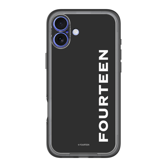 スリムプロテクションプレミアムケース［ フォーティーン - フォーティーンロゴ - ブラック ］