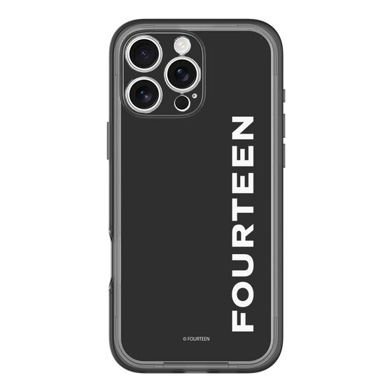 スリムプロテクションプレミアムケース［ フォーティーン - フォーティーンロゴ - ブラック ］