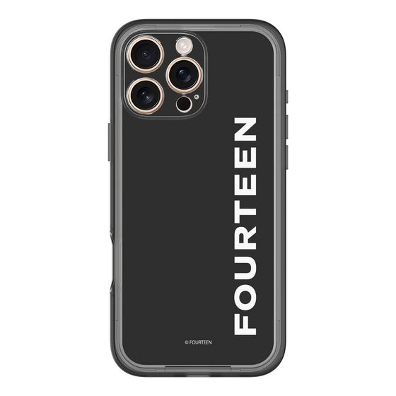 スリムプロテクションプレミアムケース［ フォーティーン - フォーティーンロゴ - ブラック ］