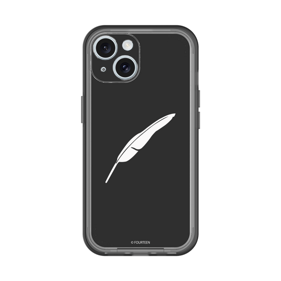 スリムプロテクションプレミアムケース［ フォーティーン - 羽ロゴ - ブラック ］