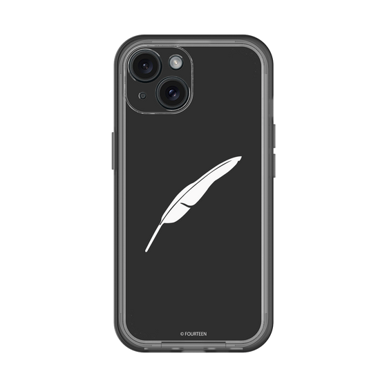 スリムプロテクションプレミアムケース［ フォーティーン - 羽ロゴ - ブラック ］