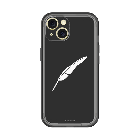 スリムプロテクションプレミアムケース［ フォーティーン - 羽ロゴ - ブラック ］