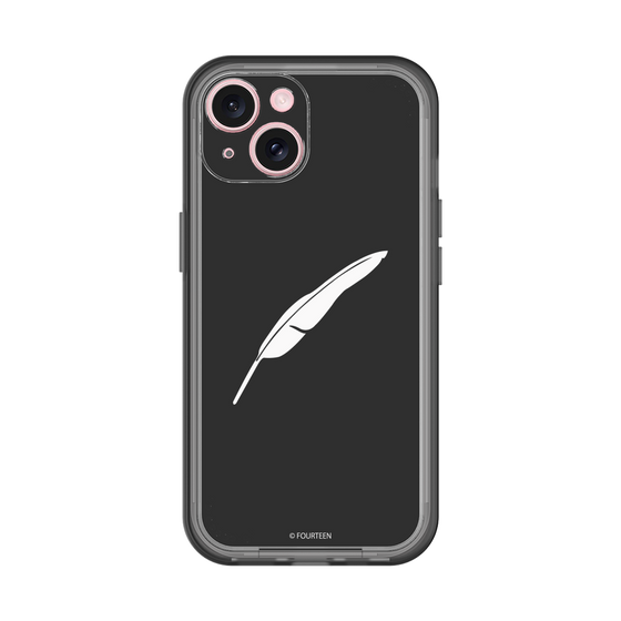 スリムプロテクションプレミアムケース［ フォーティーン - 羽ロゴ - ブラック ］