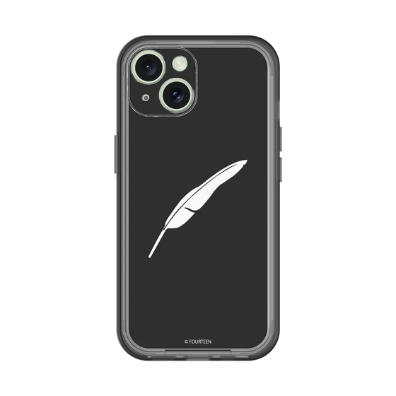 スリムプロテクションプレミアムケース［ フォーティーン - 羽ロゴ - ブラック ］