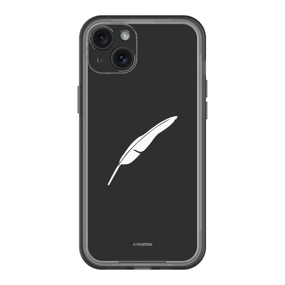 スリムプロテクションプレミアムケース［ フォーティーン - 羽ロゴ - ブラック ］