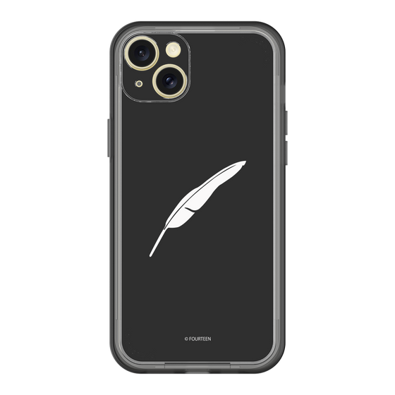 スリムプロテクションプレミアムケース［ フォーティーン - 羽ロゴ - ブラック ］