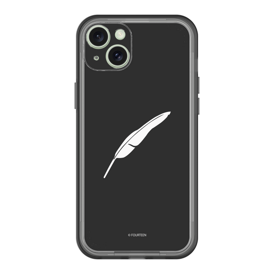 スリムプロテクションプレミアムケース［ フォーティーン - 羽ロゴ - ブラック ］