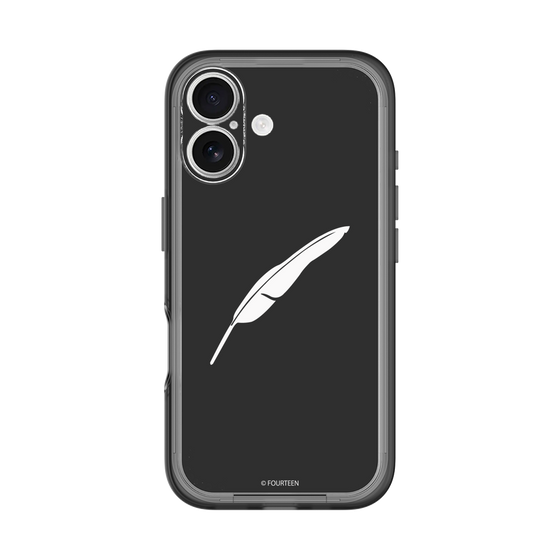 スリムプロテクションプレミアムケース［ フォーティーン - 羽ロゴ - ブラック ］