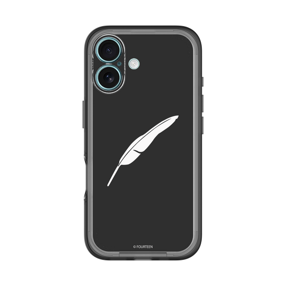 スリムプロテクションプレミアムケース［ フォーティーン - 羽ロゴ - ブラック ］