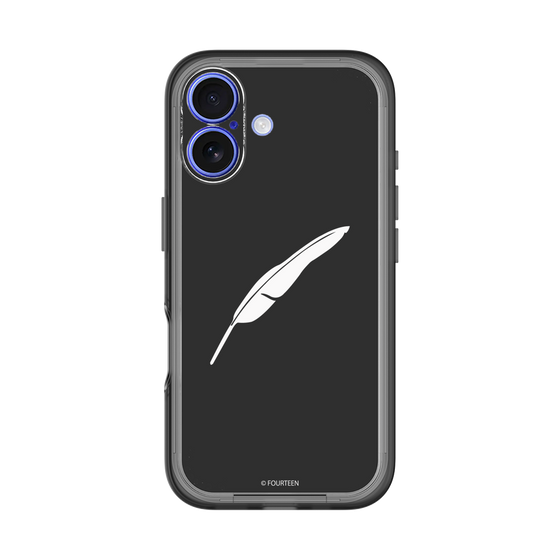 スリムプロテクションプレミアムケース［ フォーティーン - 羽ロゴ - ブラック ］