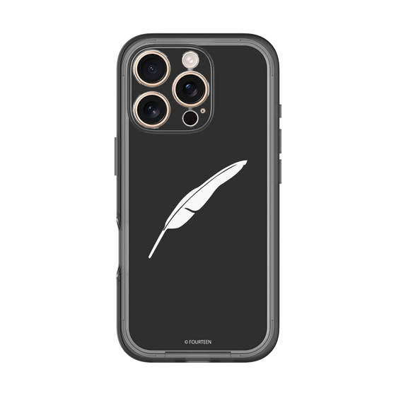 スリムプロテクションプレミアムケース［ フォーティーン - 羽ロゴ - ブラック ］