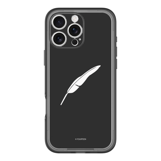 スリムプロテクションプレミアムケース［ フォーティーン - 羽ロゴ - ブラック ］