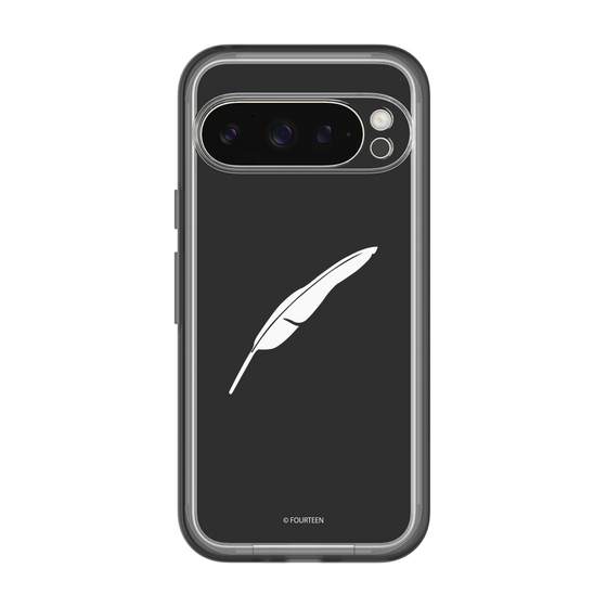 スリムプロテクションプレミアムケース［ フォーティーン - 羽ロゴ - ブラック ］