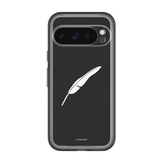 スリムプロテクションプレミアムケース［ フォーティーン - 羽ロゴ - ブラック ］