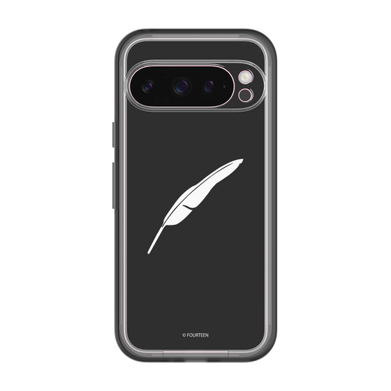 スリムプロテクションプレミアムケース［ フォーティーン - 羽ロゴ - ブラック ］