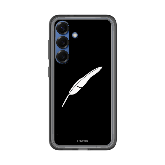 スリムプロテクションプレミアムケース［ フォーティーン - 羽ロゴ - ブラック ］