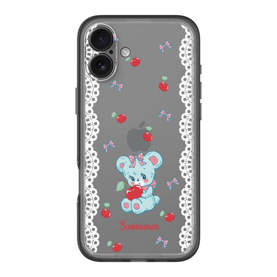 スリムプロテクションプレミアムケース［ SWIMMER - チェリー - ハグリー ］